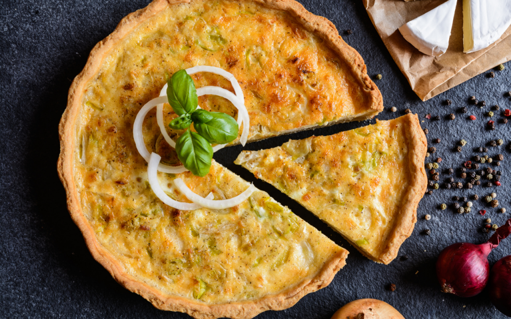 Tomato, Basil & Onion Quiche